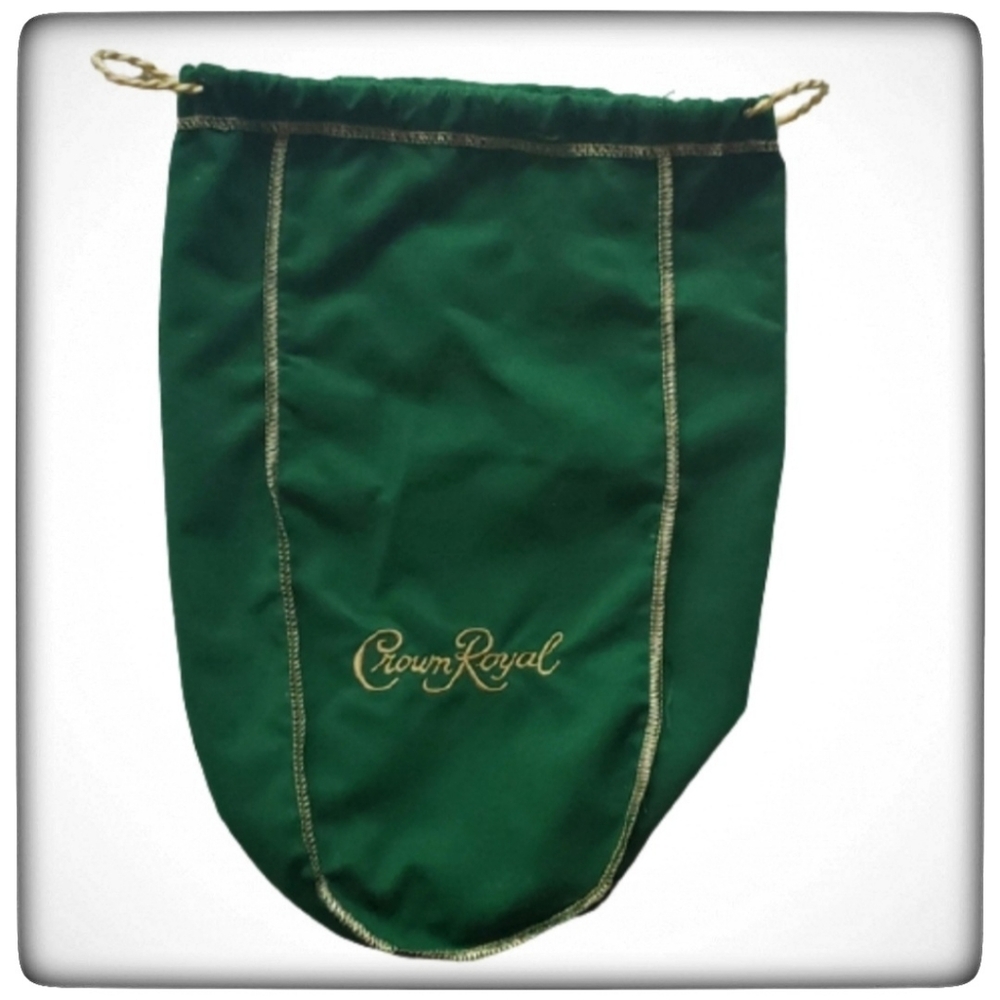 Crown Royal Pouch Bag Green & Yellow-1.75 L